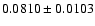 $
0.0810\pm0.0103$