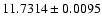 $11.7314\pm0.0095$