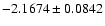 $-2.1674\pm0.0842$