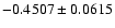 $-0.4507\pm0.0615$