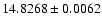 $14.8268\pm0.0062$
