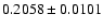 $
0.2058\pm0.0101$