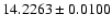 $14.2263\pm0.0100$
