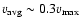 $v_{\rm avg} \sim 0.3 v_{\rm max}$