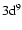 ${\rm 3d^9}$