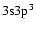 ${\rm 3s 3p^3}$