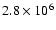 $2.8 \times 10^6$
