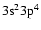 ${\rm 3s^2 3p^4}$