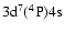 ${\rm 3d^7(^4P)4s}$