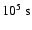 $10^5~ {\rm s}$