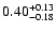 $0.40^{\rm +0.13}_{-0.18}$