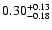 $0.30^{\rm +0.13}_{-0.18}$