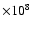 $\times 10^8$