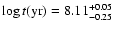 $\log t ({\rm yr}) = 8.11^{+0.05}_{-0.25}$