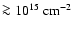 $\ga 10^{15} ~{\rm cm}^{-2}$