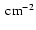 $~{\rm cm}^{-2}$
