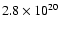 $2.8\times10^{20}$