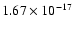 $1.67\times10^{-17}$