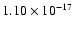 $1.10\times10^{-17}$