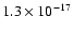 $1.3\times10^{-17}$