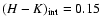 $(H-K)_{\rm int}=0.15$