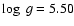 $\log~g=5.50$