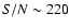 $S/N\sim220$