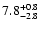 $7.8^{\rm +0.8}_{-2.8}$
