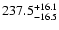 $\rm 237.5^{+16.1}_{-16.5}$