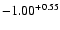 $\rm -1.00^{+0.55}$
