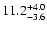 $\rm 11.2^{+ 4.0}_{- 3.6}$