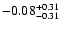 $\rm -0.08_{-0.31}^{+0.31}$