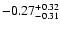 $\rm -0.27_{-0.31}^{+0.32}$