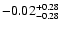$\rm -0.02_{-0.28}^{+0.28}$