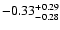 $\rm -0.33_{-0.28}^{+0.29}$