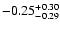 $\rm -0.25_{-0.29}^{+0.30}$