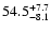 $\rm 54.5^{+ 7.7}_{- 8.1}$