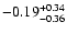 $-0.19_{-0.36}^{\rm +0.34}$