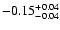 $-0.15_{-0.04}^{\rm +0.04}$
