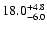 $ 18.0^{\rm + 4.8}_{- 6.0}$
