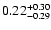 $ 0.22_{-0.29}^{\rm +0.30}$