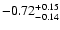$-0.72_{-0.14}^{\rm +0.15}$