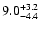 $ 9.0^{\rm + 3.2}_{- 4.4}$