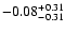 $-0.08_{-0.31}^{\rm +0.31}$
