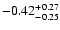 $-0.42_{-0.25}^{\rm +0.27}$