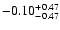 $-0.10_{-0.47}^{\rm +0.47}$