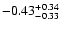 $-0.43_{-0.33}^{\rm +0.34}$