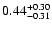 $ 0.44_{-0.31}^{\rm +0.30}$