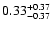 $ 0.33_{-0.37}^{\rm +0.37}$