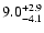 $ 9.0^{\rm + 2.9}_{- 4.1}$